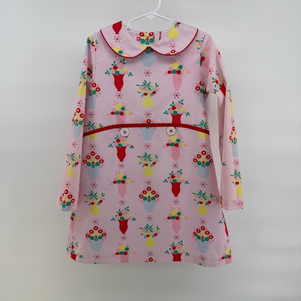 The Beaufort Bonnet Company Lindy’s Lunch Pink and Plentiful Floral Kids Dress - Picture 2 of 5